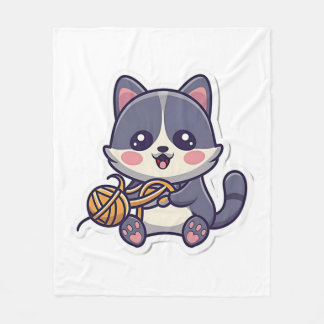 Cute Cat with Yarn Classic T-Shirt Fleecefilt