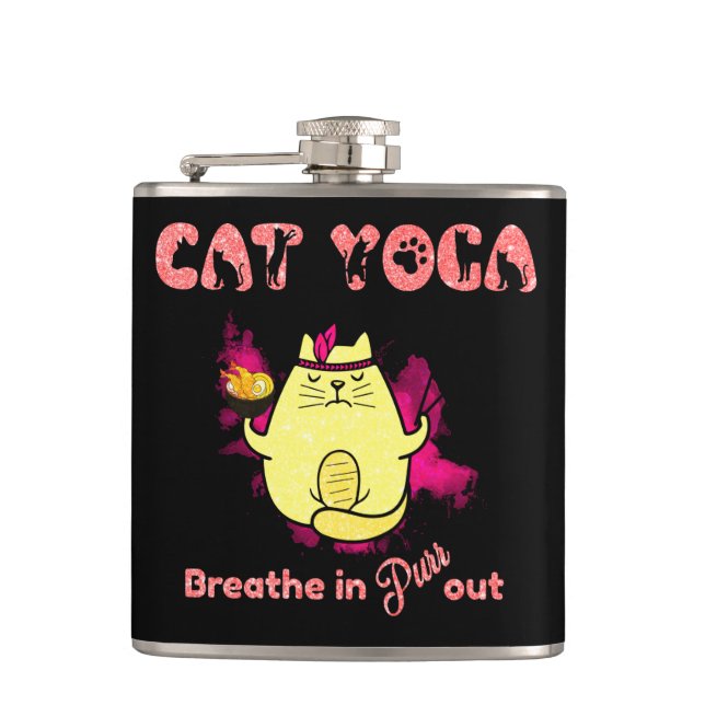 Cute Cat Yoga - "Breathe In, Purr Out" Fickplunta (Framsidan)