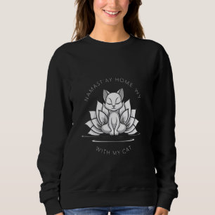 Cute Cat Yoga Shirt Namaste hem med mitt katt T