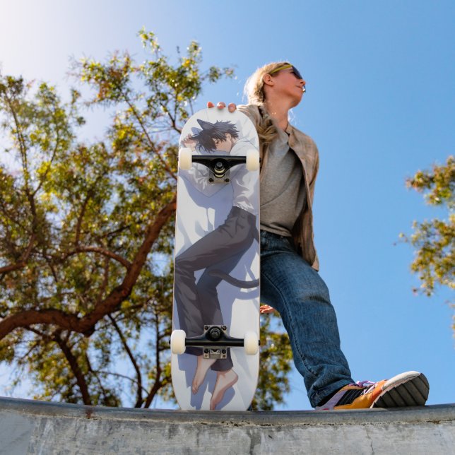 Cute Catboy Anime Mini Skateboard Bräda 18,5 Cm (Utomhus 1)