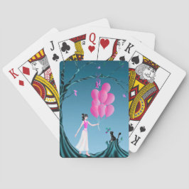 Cute Cate & Ballerina under Midnight Träd Casinokort