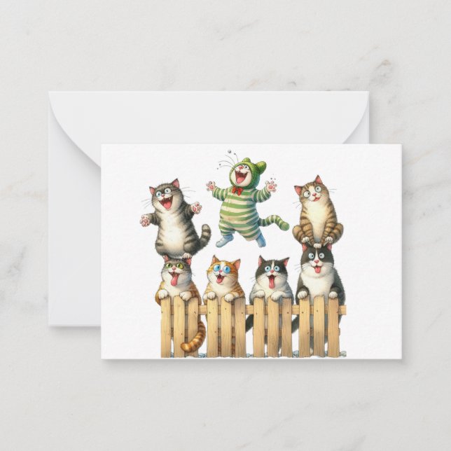 Cute Cate Card Anteckningskort (Framsida)