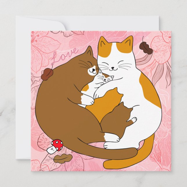 Cute Cate-Helgdag-kort Julkort (Framsida)