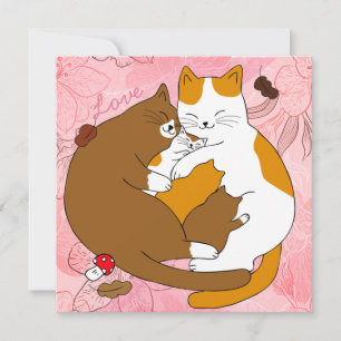 Cute Cate-Helgdag-kort Julkort