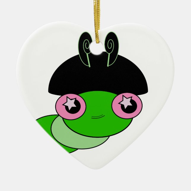 Cute Caterkvar Julgransprydnad Keramik (Framsidan)