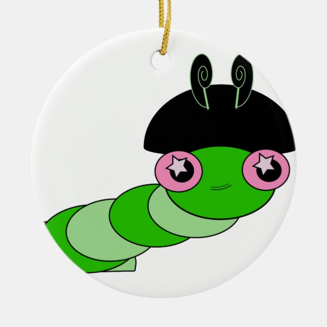 Cute Caterkvar Julgransprydnad Keramik (Framsidan)