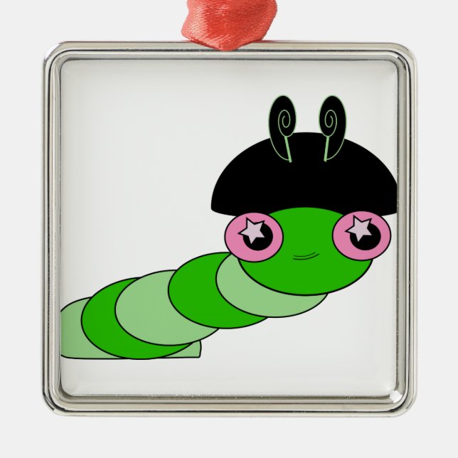 Cute Caterkvar Julgransprydnad Metall (Framsidan)