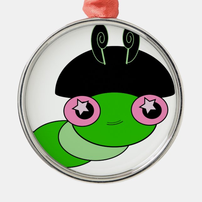 Cute Caterkvar Julgransprydnad Metall (Framsidan)