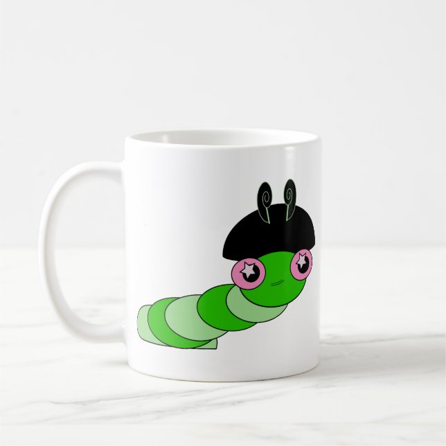 Cute Caterkvar Kaffemugg (Vänster)