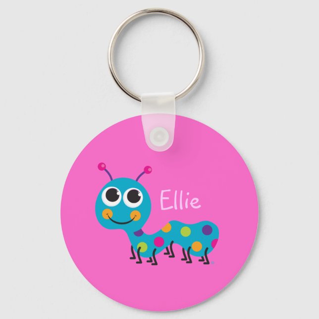 Cute Caterkvar Nyckelring (Framsida)