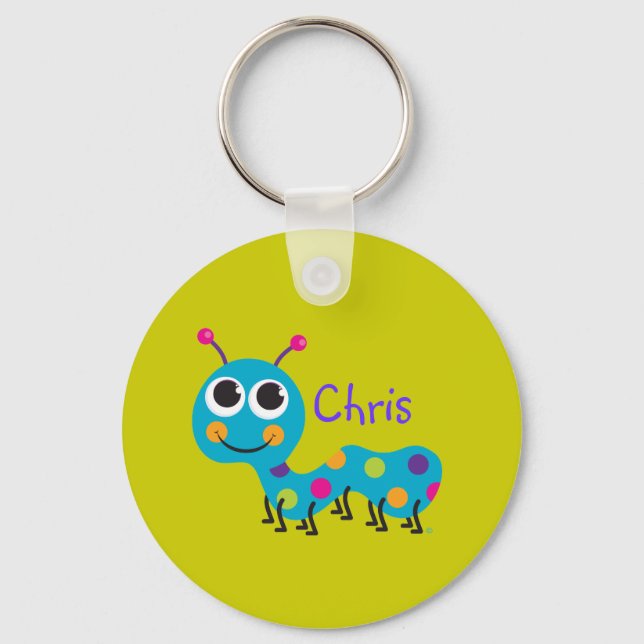 Cute Caterkvar Nyckelring (Framsida)