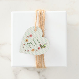 Cute Caterpillar Garden Baby Shower Heart Shape Gåvor Etiketter