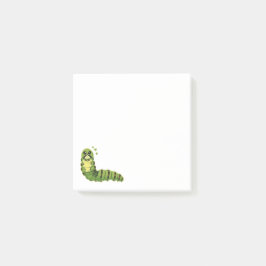 Cute Caterpillar with Hearts Post-it Block