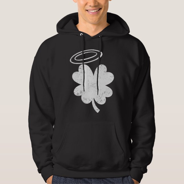 Cute Catholic St Patricks Day Holy Shamrock Hoodie (Framsida)