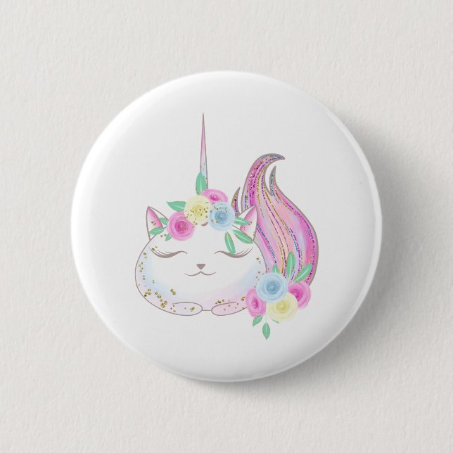 Cute Caticorn Knapp (Framsida)