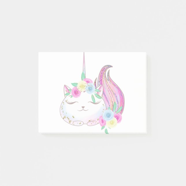 Cute Caticorn Post-it Block (Framsida)