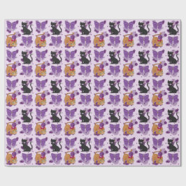 Cute Cats and Bows Pattern Presentpapper