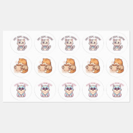 Cute Cats and Coffee Sticker Sheet
