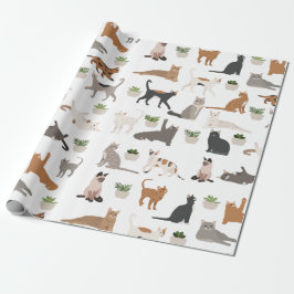 Cute Cats and House Plants Presentpapper