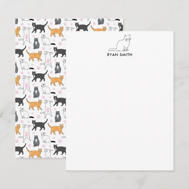 Cute Cats Anteckningskort (Fram/baksida)
