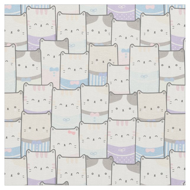 Cute Cats Fabric Tyg (Närbild)