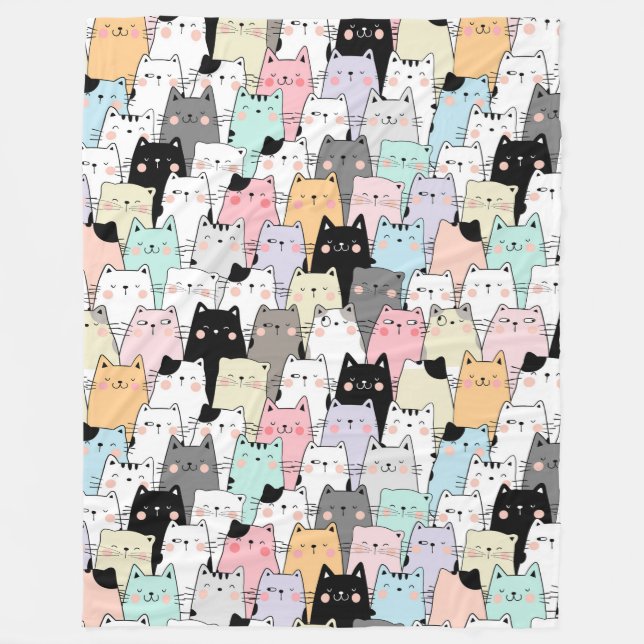 Cute Cats Fleece Blanket (Framsidan)