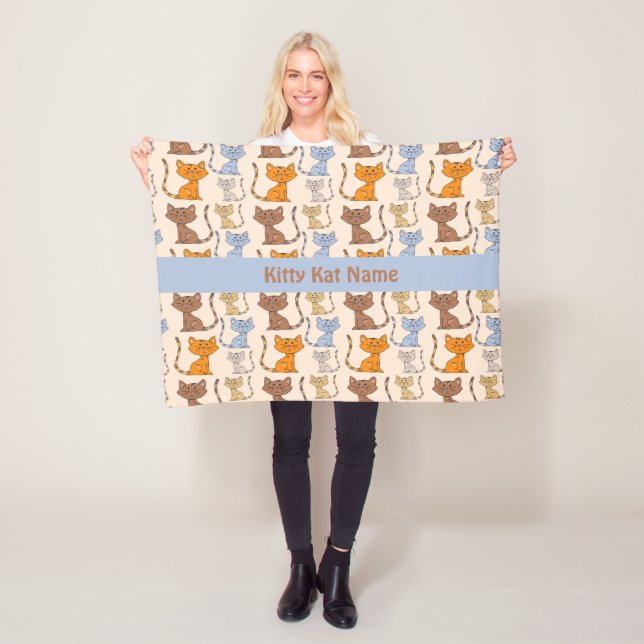 Cute Cats Fleece Blanket for Cats (På plats)