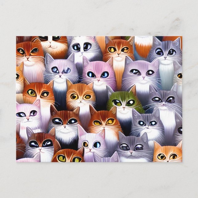 Cute Cats Graphic Vykort (Framsida)