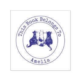 Cute Cats i Bok-Tillhören till självfärgande frimä Stämpel