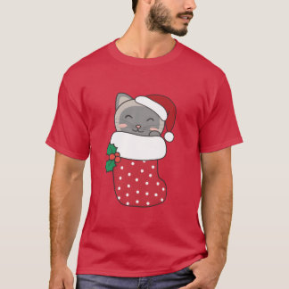 Cute Cats i julsock för julklapp T Shirt