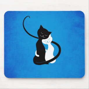 Cute Cats i Kärlek Blue Cat Lover Musmatta