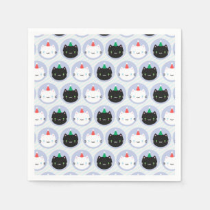 Cute Cats i Party Hats Pappersservett
