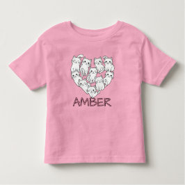 Cute Cats in a Heart Shape T Shirt