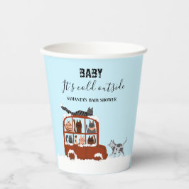 Cute Cats in car Winter Cold Baby Shower