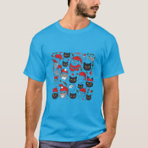 Cute Cats in Festive Stil t-shirt