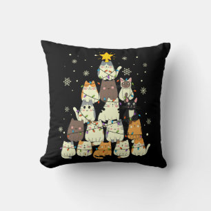 Cute Cats Julgran Funny Kudde