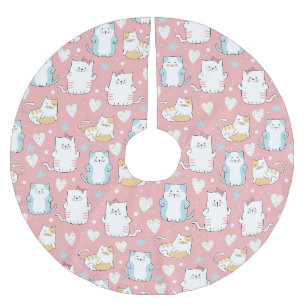 Cute Cats Julgransmatta Borstad Polyester