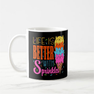 Cute Cats Life är bättre med Sprinkles Cat Lovers Kaffemugg
