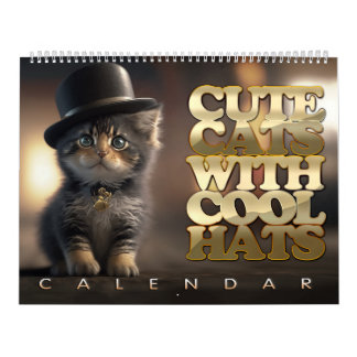 Cute Cats med Coola Hats-kalender Kalender