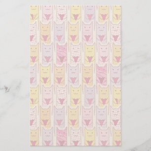 Cute Cats med ljuvande hjärdar Brevpapper