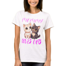 Cute Cats med Rosa Mamma Cats Typography