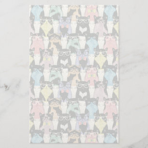 Cute Cats Mönster, hylsor Brevpapper
