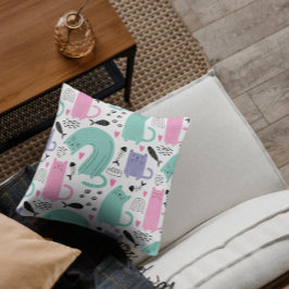 Cute Cats Mönster Kudde