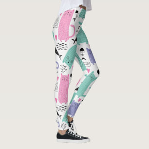 Cute Cats Mönster Leggings