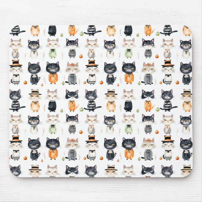 Cute Cats Mönster Mousepad Musmatta (Framsidan)