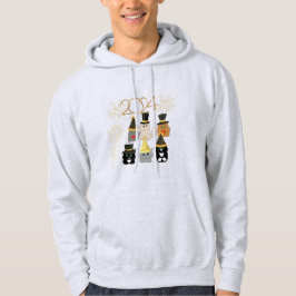 Cute Cats Nya år Firande Hoodie