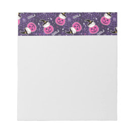 Cute Cats och Pumpkins Halloween Mönster Anteckningsblock