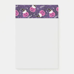 Cute Cats och Pumpkins Halloween Mönster Post-it Block