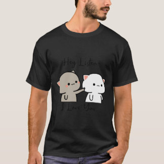 cute cats peach and goma  E T Shirt