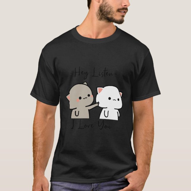 cute cats peach and goma  E T Shirt (Framsida)